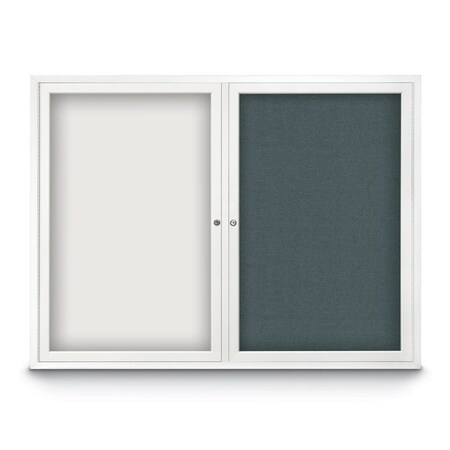 United Visual Products Corkboard, 60"x36", Cinnabar/Bronze UV405PLUS-BRONZE-CINNABA